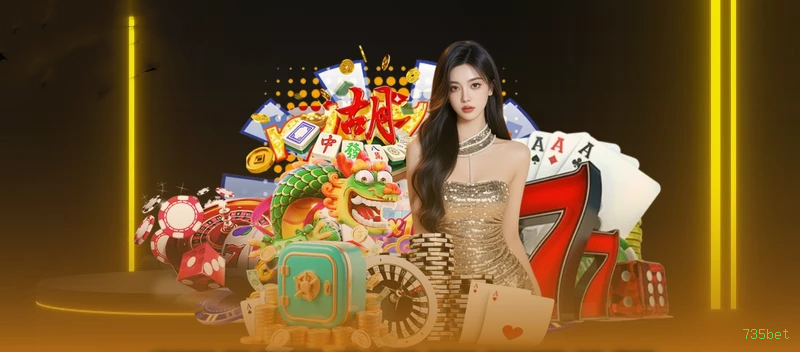 Imagem promocional do login da 735bet